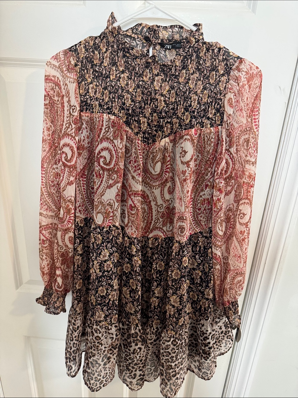 Zara Floral Long Sleeve Dress